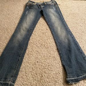 Miss Me butterfly boot cut jeans